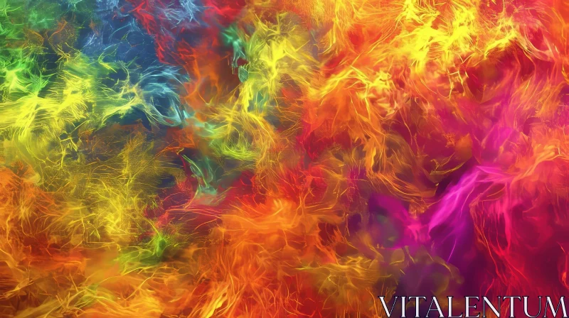 Colorful Abstract Background - Vibrant Fluid Waves AI Image