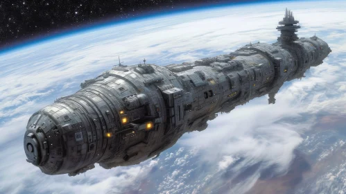 Magnificent Spaceship Soaring Through Space | Realistic Rendering