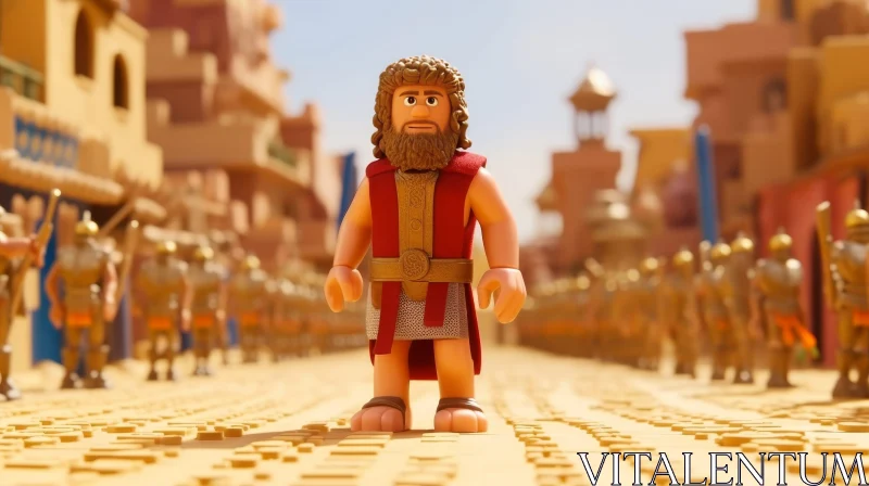 The Prince of Egypt 3D Rendering - Moses Scene AI Image
