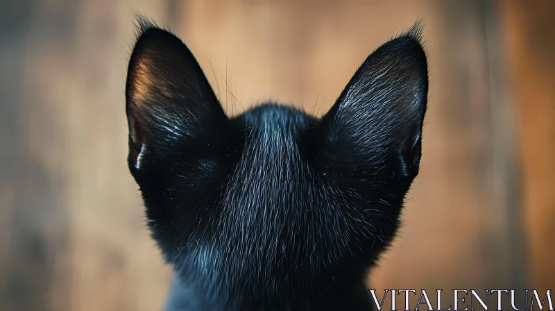 Detailed View of a Cat's Ears AI Image