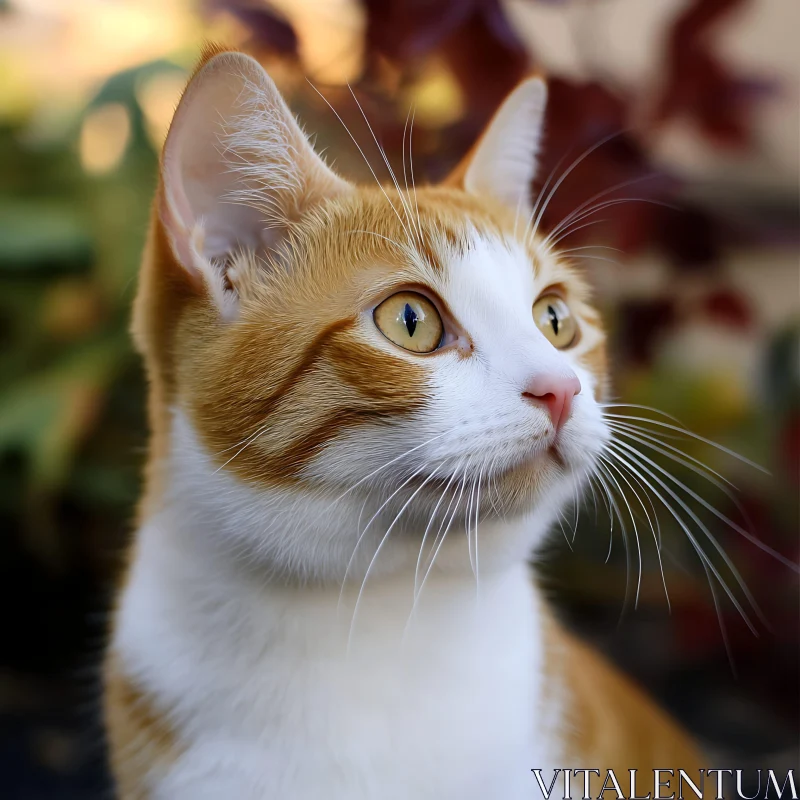 Ginger Cat with Mesmerizing Yellow Eyes AI Image