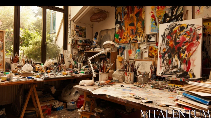 Captivating Art Studio: A Haven of Creativity and Expression AI Image