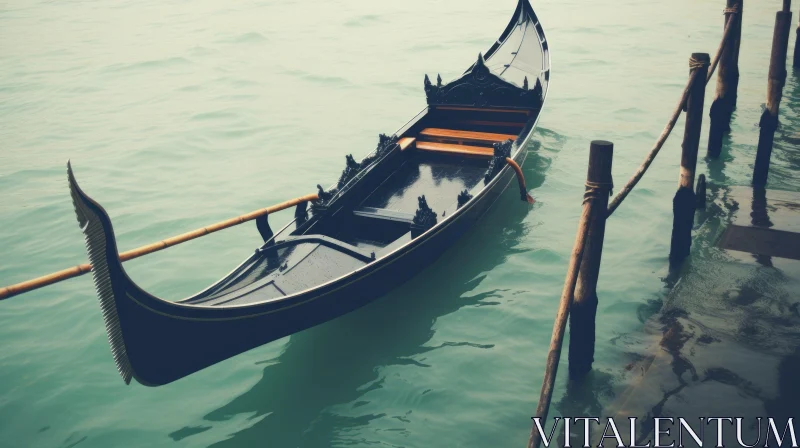 Vintage Gondola: A Captivating Architectural Portrait AI Image