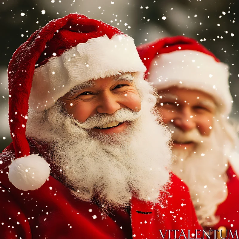 Santa Claus in Snow AI Image