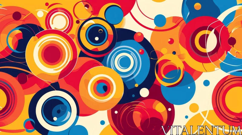 Abstract Colorful Circles Background - Energy and Movement AI Image