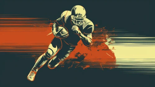 American Football Player Vector Illustration