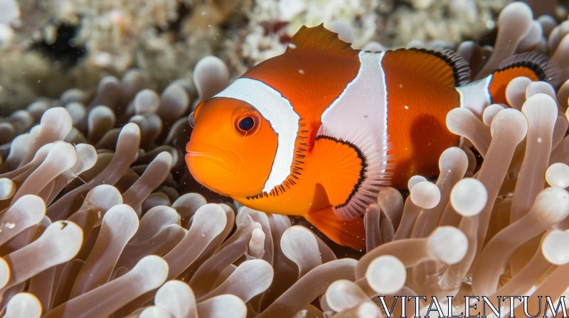 Enchanting Encounter: Clownfish and Anemone in Perfect Harmony AI Image