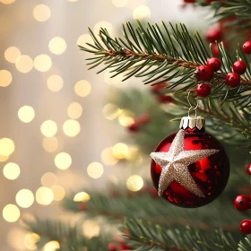 Festive Red Christmas Ornament