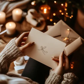 Warm Intimate Setting with Letter