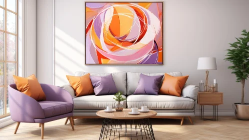 Colorful Painting in Living Room