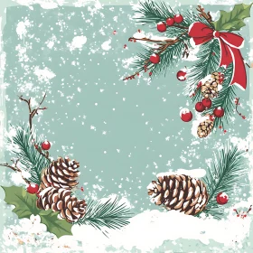 Holiday Pine and Berry Decoration