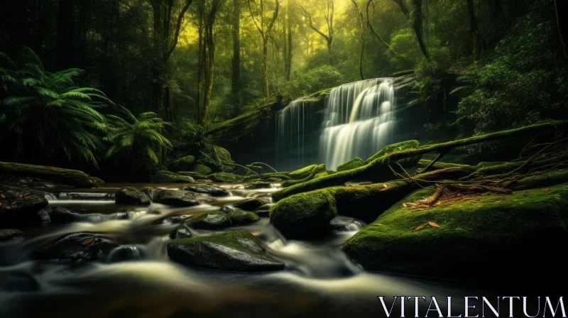 River of Light: A Serene Waterfall in Sydney National Park, Australia