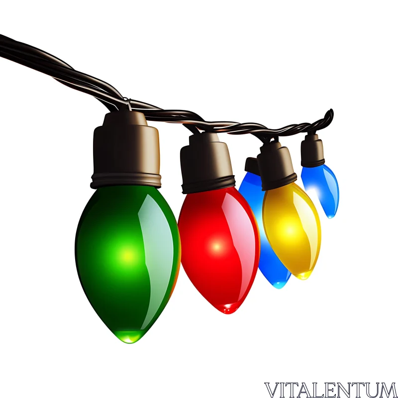 Christmas String Lights - Festive and Colorful Decorations AI Image