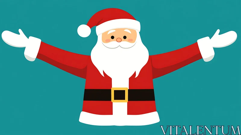 Santa Claus Christmas Illustration AI Image