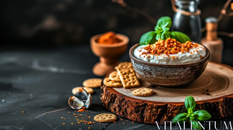 Delicious Yogurt with Spicy Topping | Food Photography AI Image