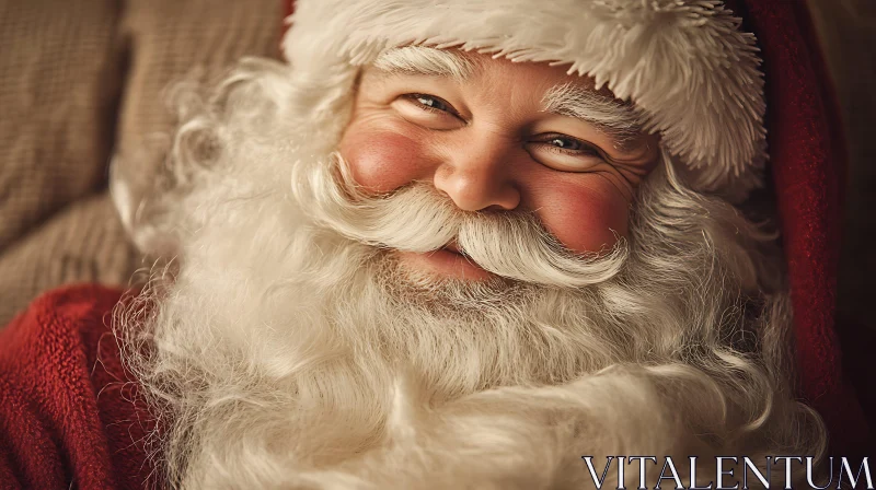 Smiling Santa Claus Close-Up AI Image