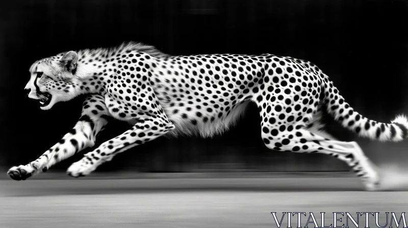 Majestic Cheetah in Mid-Stride: Capturing the Power and Grace AI Image