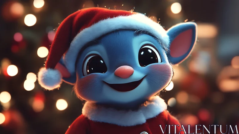 AI ART Animated Santa Character Celebrating Christmas