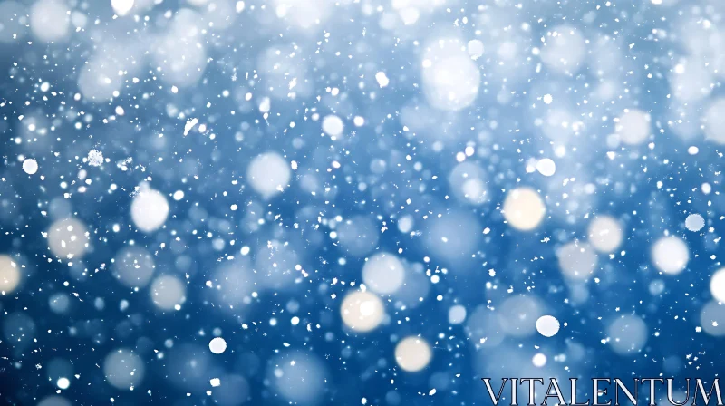 AI ART Dreamy Winter Night With Falling Snowflakes and Bokeh Glow