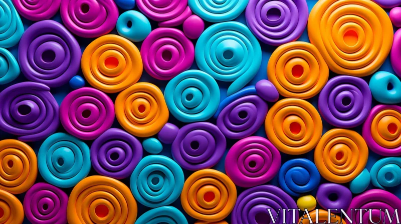 Colorful Abstract Circle Pattern Design AI Image
