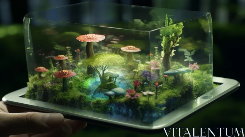 AI ART Enchanting Terrarium: Nature's Miniature Wonderland