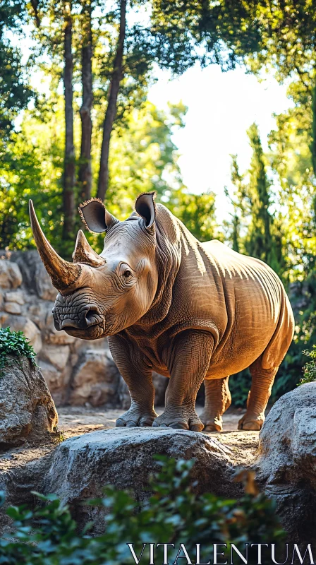 AI ART Rhinoceros in Nature