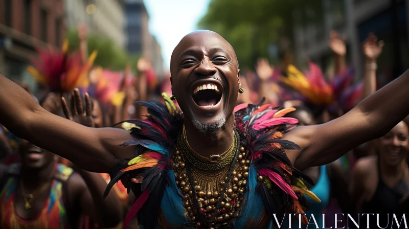 Joyful Carnival Display with African Influence AI Image