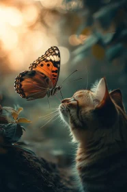 Cat and Butterfly Moment