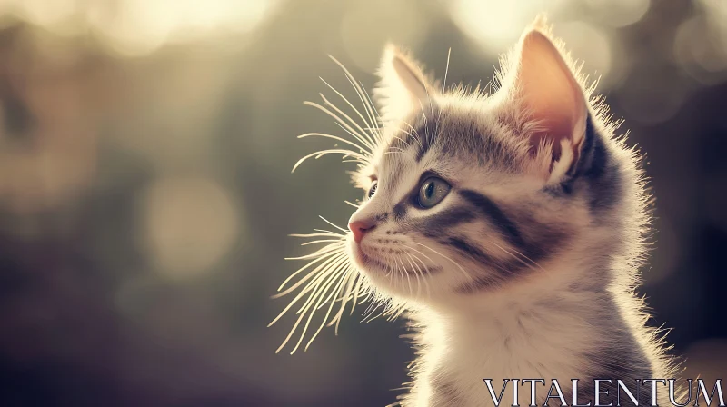 AI ART Elegant Kitten in Gentle Sunlight