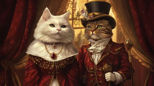 Noble Cats in Luxurious Clothes