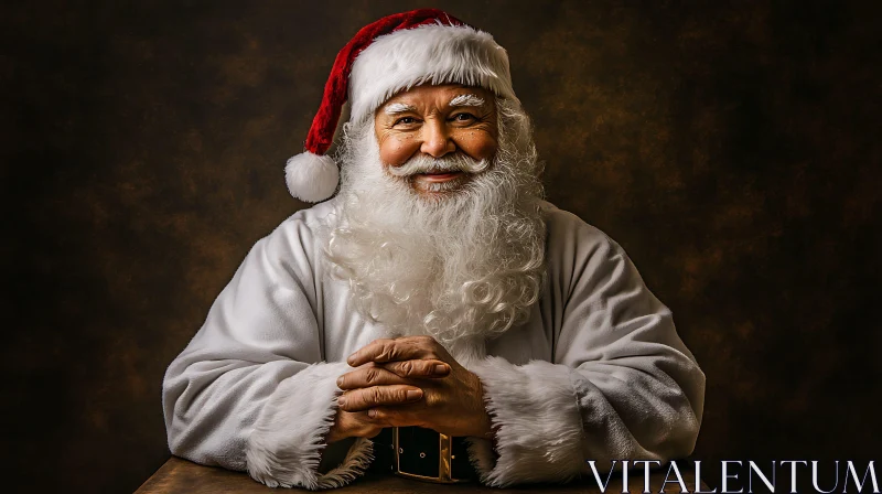 AI ART Traditional Santa Claus in Festive Attire