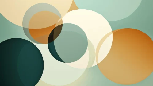 Pastel Multicolored Circles Abstract Background