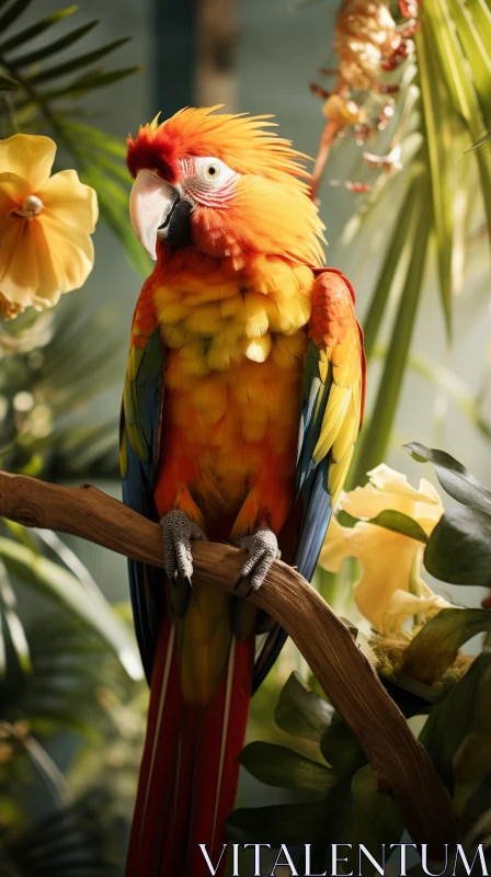 Vibrant Parrot in Tropical Environment | Zbrush and Daz3D Techniques AI Image