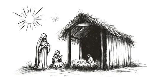 Christmas Nativity Illustration