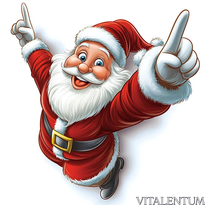 Festive Santa Claus Illustration AI Image