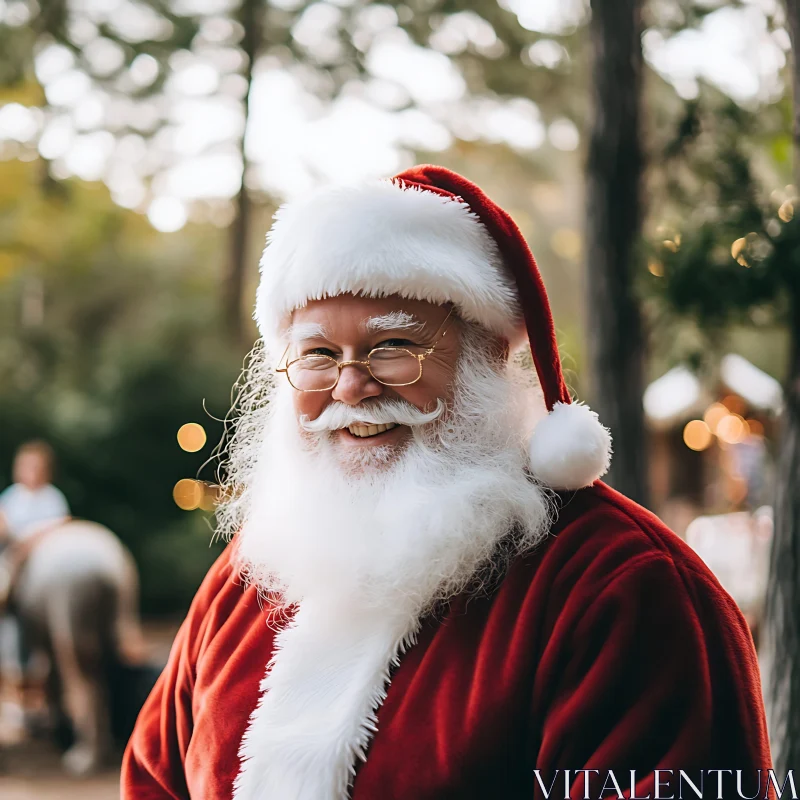 Santa Claus Outdoors AI Image