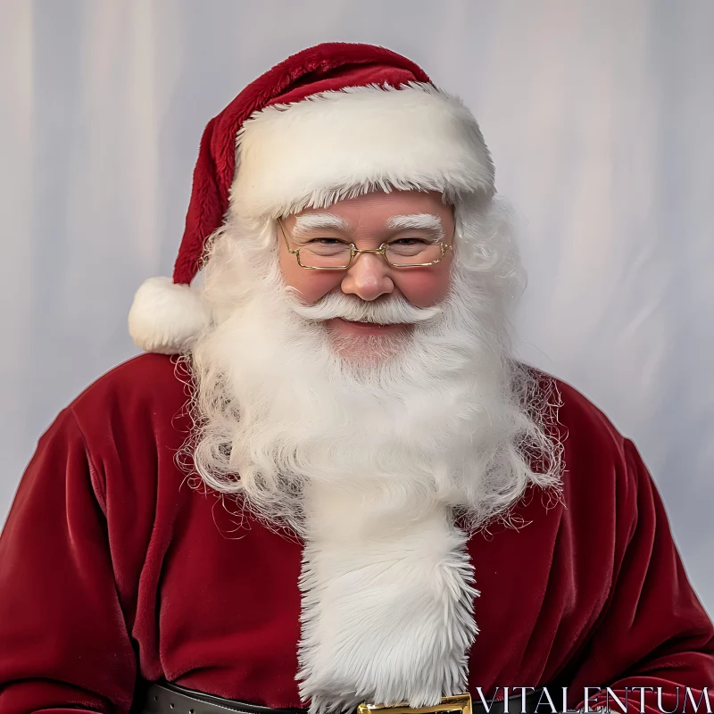 Traditional Santa Claus Portrait AI Image