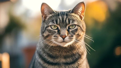 Golden Hour Tabby Cat Portrait