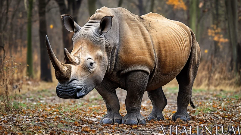 Rhinoceros in Forest AI Image