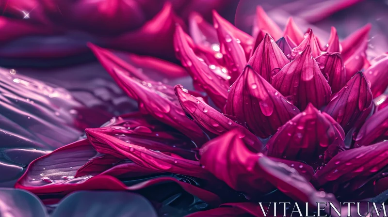 Close-Up of Beautiful Flower with Pinkish-Purple Petals AI Image