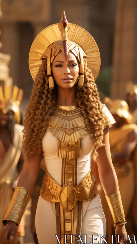 Enchanting Ancient Egyptian Queen Portrait AI Image