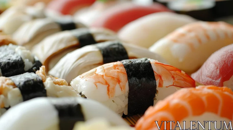 Exquisite Sushi Platter: A Feast for the Eyes AI Image