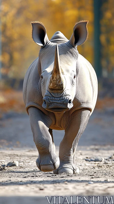 Rhinoceros in Natural Habitat AI Image