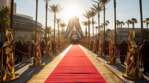 Ancient Egyptian Inspired Red Carpet Display
