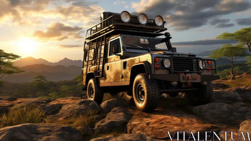 Land Rover Safari Adventure in Unreal Engine Style AI Image
