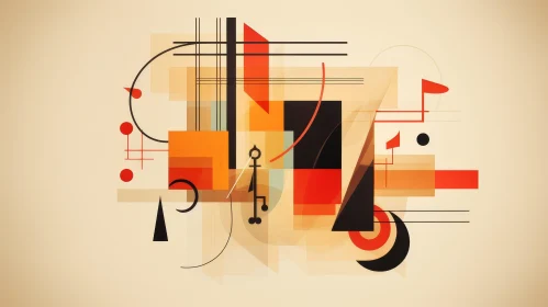 Sophisticated Abstract Geometric Composition