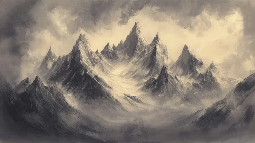 Misty Monochrome Mountains