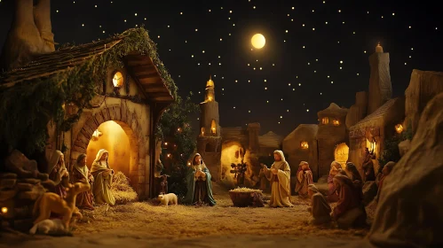 Serene Christmas Nativity