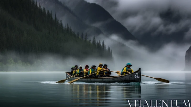AI ART Canoeing in the Enchanting Rain Forest - Nikon D850