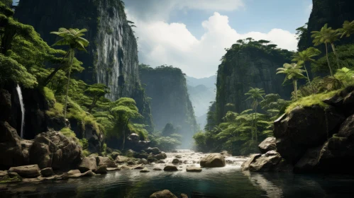 Jungle Landscape with River - Nature Inspired Imagery